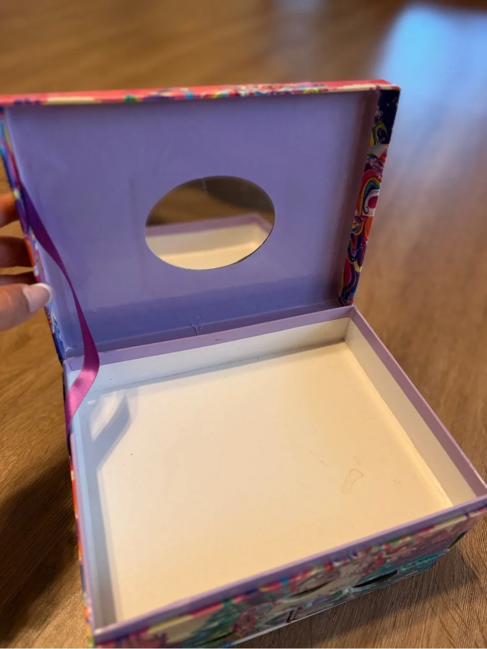 Lisa Frank Vintage Y2K Rainbow Unicorn Jewelry Organizing Cosmetic Box